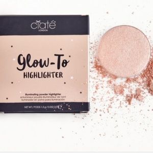 Highlighter makeup in “moon dust”